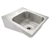 Lave-mains inox chromé mural - 42 x 35 cm