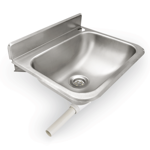 Lave-mains en acier chrome-nickel mural - 30,5 x 37,5 x 17 cm