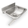 Lave-mains en acier chrome-nickel mural - 30,5 x 37,5 x 17 cm