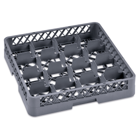 Panier de lavage pour tasses en polypropylène - 50 x 50 cm - 16 compartiments