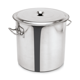 Poubelle inox ronde - roulettes en option