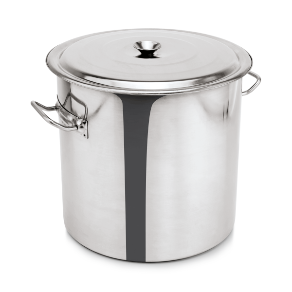 Poubelle inox ronde - roulettes en option