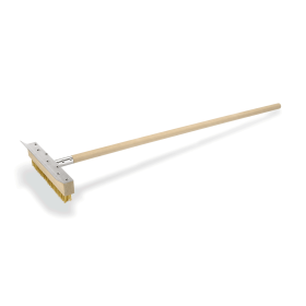 Brosse à balais pour four avec grattoir et poils en laiton