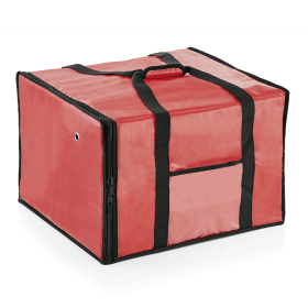 Sac isotherme rouge avec doublure aluminium - 6 pizzas Ø 45 cm
