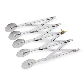 Rouleau inox coupe-pâte extensible - 5 roulettes