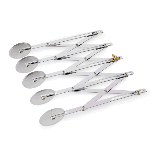 Rouleau inox coupe-pâte extensible - 5 roulettes