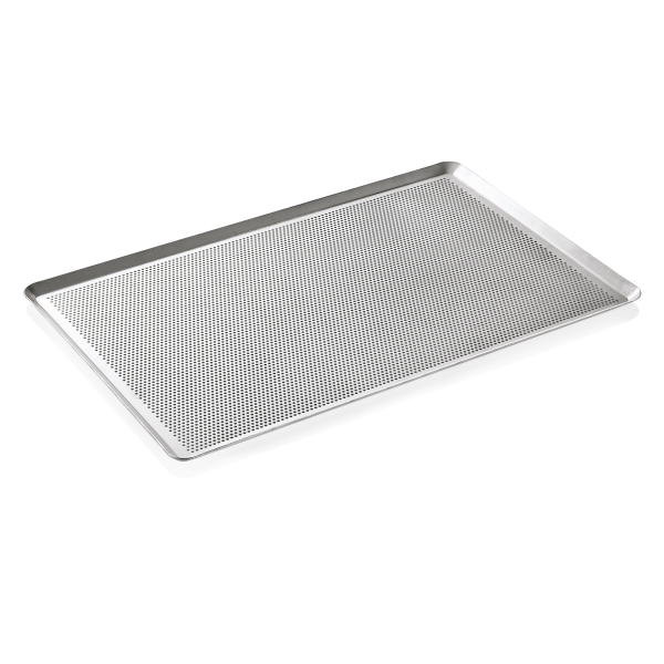 Plaque de cuisson perforée en aluminium - 60 x 40 x 1,5 cm