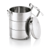 Box de transport isotherme inox - 3 inserts alimentaires 0,9 L - Ø 16 cm