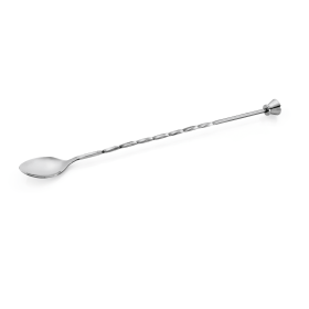 Cuillère de bar inox chromé avec pilon - 28,5 cm