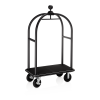 Chariot à bagages inox chromé noir poudré - 112 x 60 - Max 250 kg