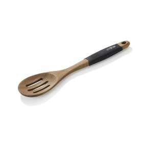 Cuillère de cuisine ajourée acacia manche silicone 30,5 cm