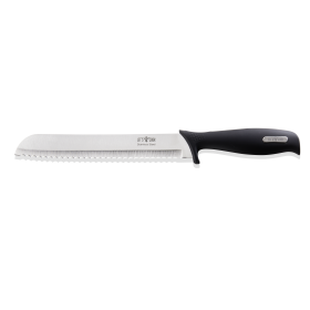 Couteau à pain inox lame 20 cm – Manche caoutchouc