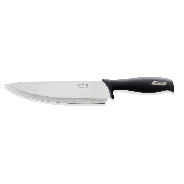 Couteau chef inox lame 19,5 cm – Manche caoutchouc