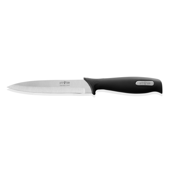 Couteau universel inox lame 13 cm – Manche caoutchouc