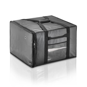 Sac isotherme noir avec doublure aluminium - 6 pizzas Ø 45 cm