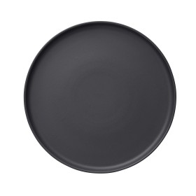 Assiette plate en grès - Ø 33 cm - Série One Midnight (lot de 4)