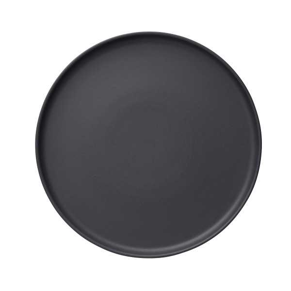 Assiette plate en grès - Ø 33 cm - Série One Midnight (lot de 4)