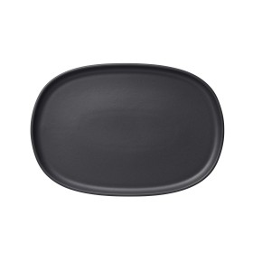 Assiette rectangulaire en grès - 33 x 23 cm - Série One Midnight (lot de 4)