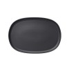 Assiette rectangulaire en grès - 33 x 23 cm - Série One Midnight (lot de 4)