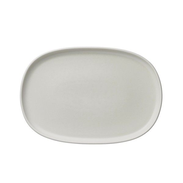 Assiette rectangulaire en grès - 33 x 23 cm - Série One Light Rock (lot de 4)