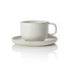 Tasse en grès - 220 ml - Avec soucoupe - Série One Light Rock (lot de 6)