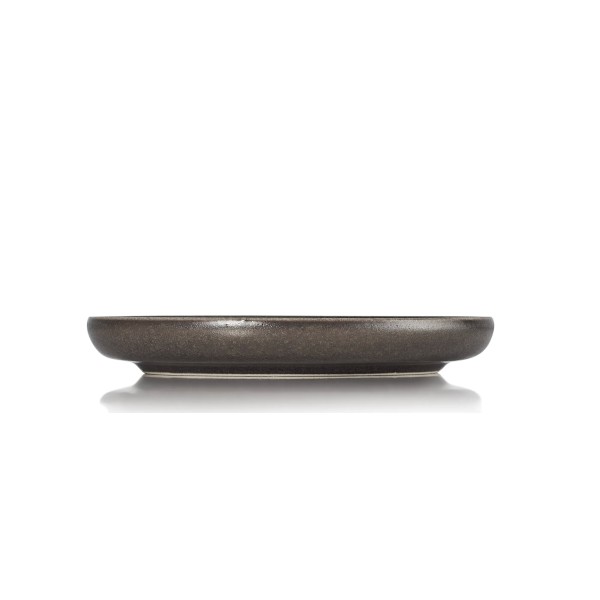 Assiette plate en grès - Ø 17,5 cm - Série One Stone Grey (lot de 6)