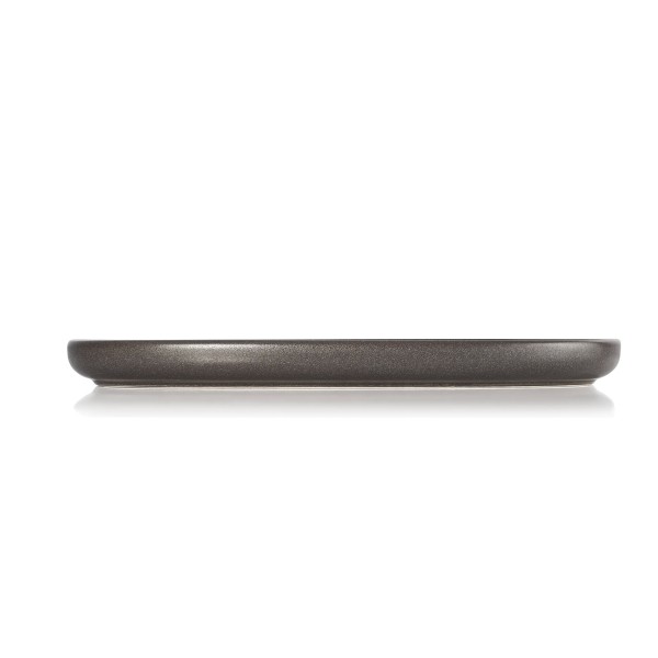 Assiette rectangulaire en grès - 33 x 23 cm - Série One Stone Grey (lot de 4)