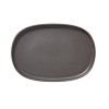 Assiette rectangulaire en grès - 33 x 23 cm - Série One Stone Grey (lot de 4)