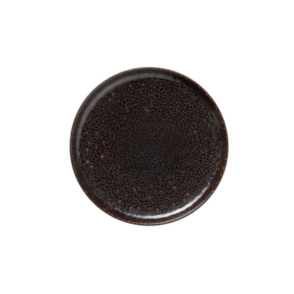 Assiette plate en grès - Ø 17,5 cm - Série One Metallic Brown (lot de 6)