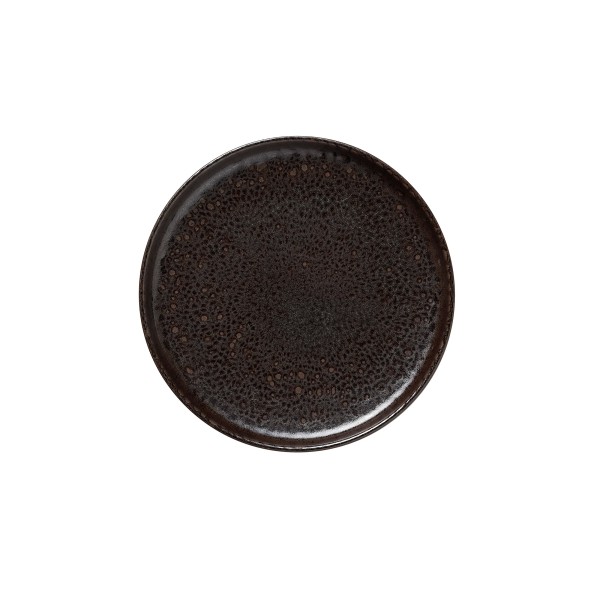 Assiette plate en grès - Ø 22 cm - Série One Metallic Brown (lot de 6)