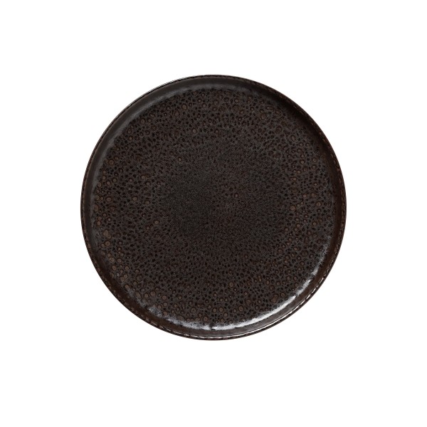 Assiette plate en grès - Ø 28 cm - Série One Metallic Brown (lot de 6)