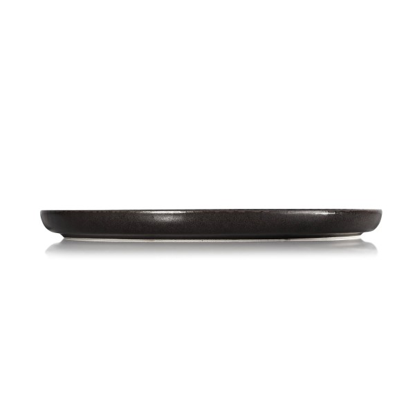 Assiette plate en grès - Ø 33 cm - Série One Metallic Brown (lot de 4)