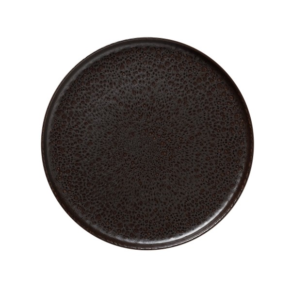 Assiette plate en grès - Ø 33 cm - Série One Metallic Brown (lot de 4)
