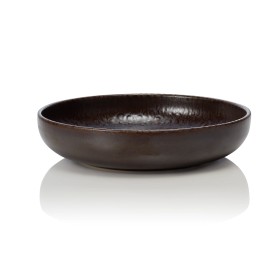 Assiette creuse en grès - Ø 22 cm - 800 ml - Série One Metallic Brown (lot de 6)