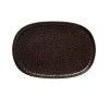 Assiette rectangulaire en grès - 33 x 23 cm - Série One Metallic Brown (lot de 4)