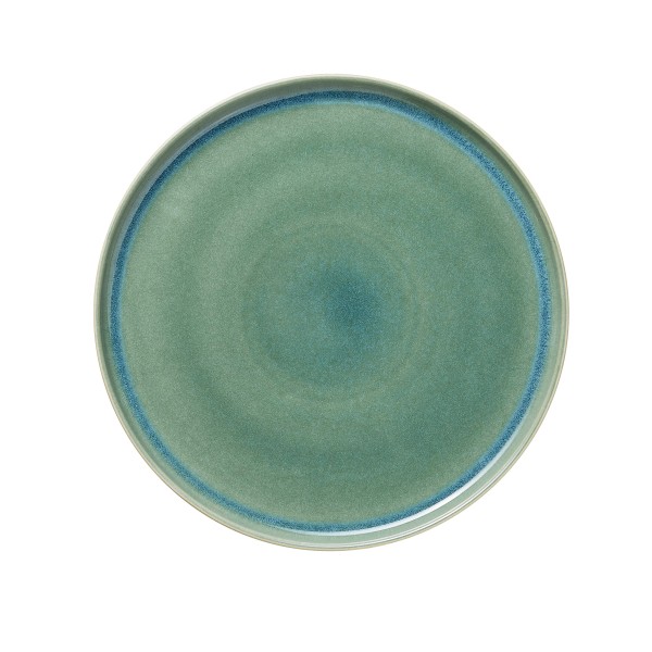 Assiette plate en grès - Ø 33 cm - Série One Myrtle Green (lot de 4)