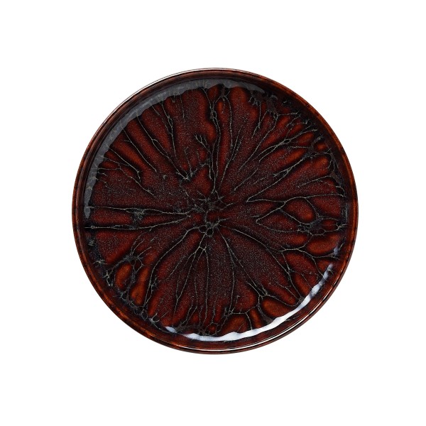 Assiette plate en grès - Ø 22 cm - Série One Amazonas (lot de 6)