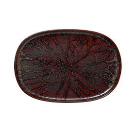 Assiette rectangulaire en grès - 33 x 23 cm - Série One Amazonas (lot de 4)