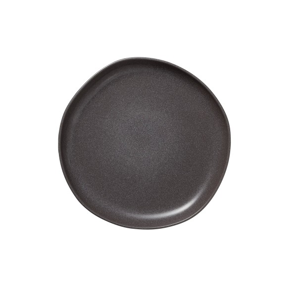 Assiette plate en grès - Ø 22 cm - Série Organic Stone Grey (lot de 6)