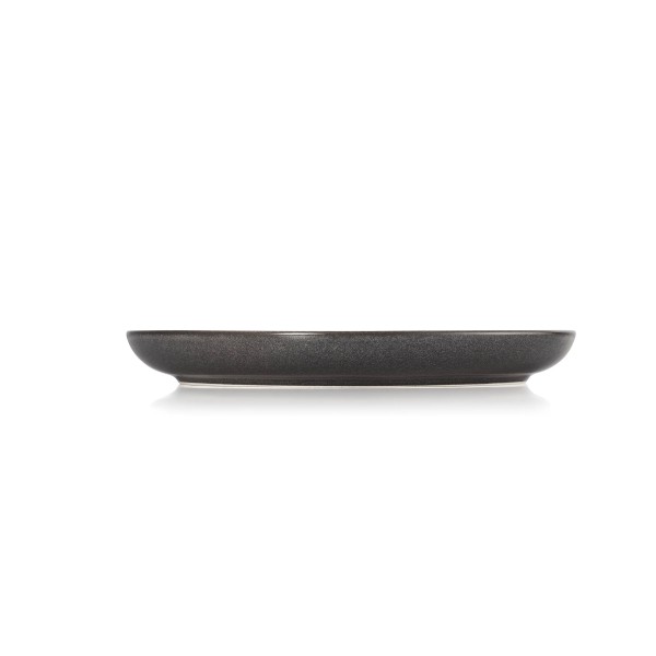 Assiette plate en grès - Ø 28 cm - Série Organic Stone Grey (lot de 6)