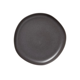 Assiette plate en grès - Ø 28 cm - Série Organic Stone Grey (lot de 6)