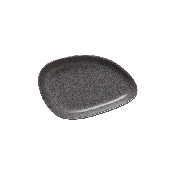 Assiette à dips - 14,5 x 9,5 cm - Série Organic Stone Grey (lot de 6)