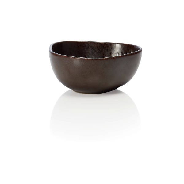 Bol en grès - Ø 11,5 cm - 200 ml - Série Organic Metallic Brown (lot de 6)