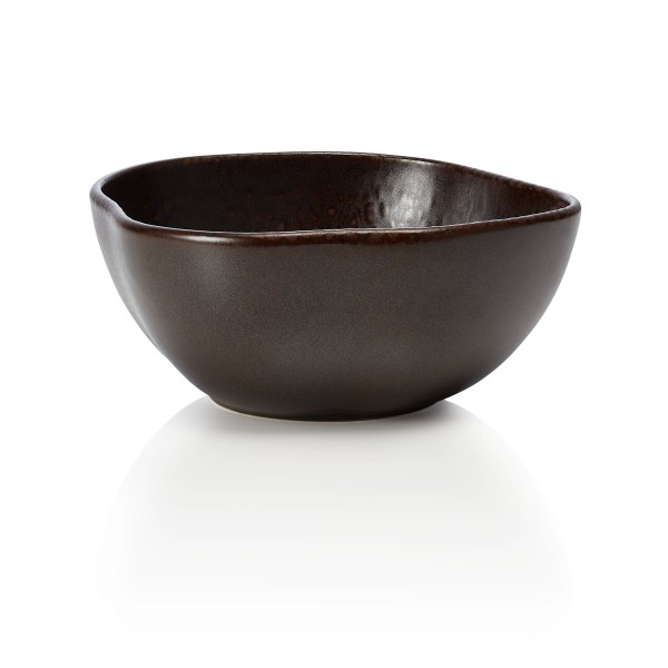 Bol en grès - Ø 16 cm - 500 ml - Série Organic Metallic Brown (lot de 6)