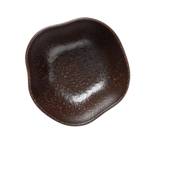 Bol en grès - Ø 16 cm - 500 ml - Série Organic Metallic Brown (lot de 6)