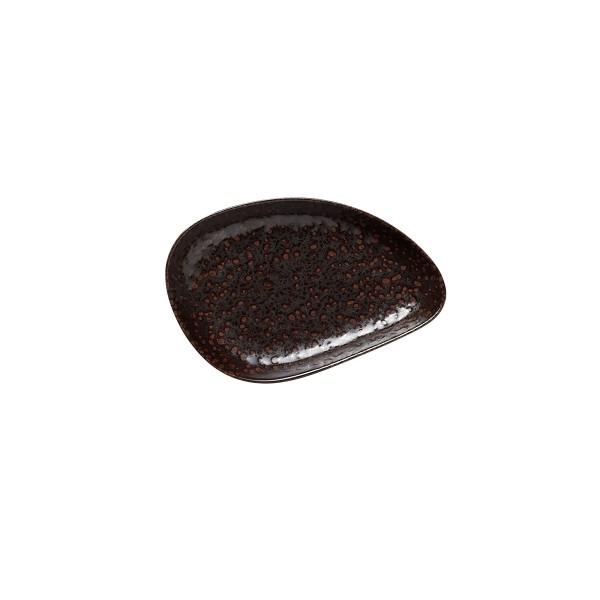 Assiette à dips - 14,5 x 9,5 cm - Série Organic Metallic Brown (lot de 6)