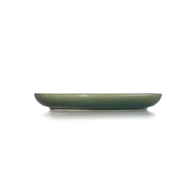 Assiette plate en grès - Ø 22 cm - Série Organic Myrtle Green (lot de 6)