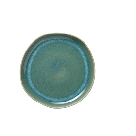 Assiette plate en grès - Ø 22 cm - Série Organic Myrtle Green (lot de 6)