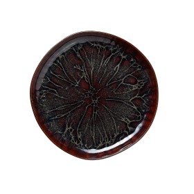 Assiette plate en grès - Ø 22 cm - Série Organic Amazonas (lot de 6)