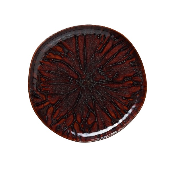 Assiette plate en grès - Ø 28 cm - Série Organic Amazonas (lot de 6)